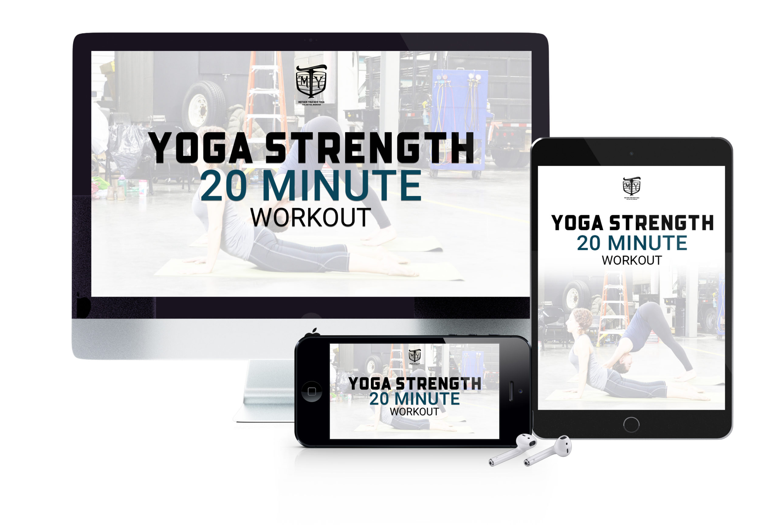 Yoga Strength Workout Video Device View