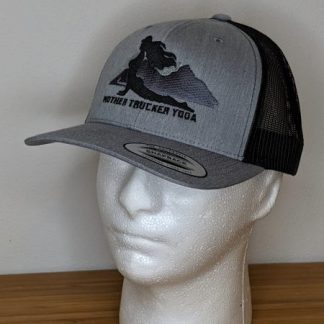 Mother Trucker Yoga Black and Charcoal Trucker Hat