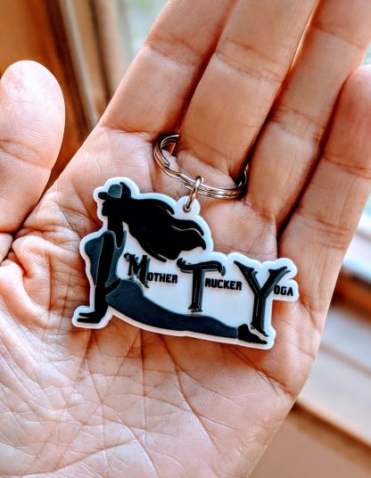 Mother Trucker Yoga Custom key Chain