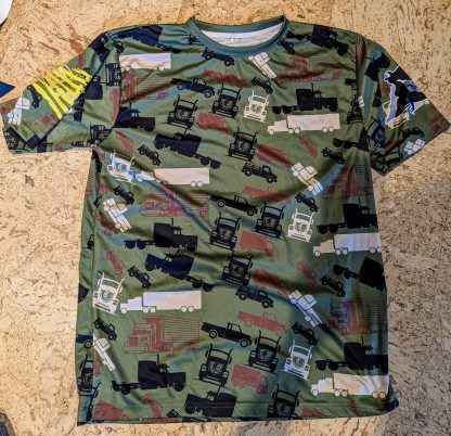 Trucker Camo© Army Green Men's Unisex Shirt - Image 4