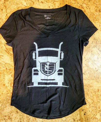 Mother Trucker Yoga Trucker Tee Black Front