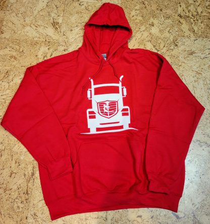 Mother Trucker Yoga Hoodie Red Front
