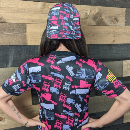 Hot Pink Trucker Camo© Unisex Shirt - Image 6