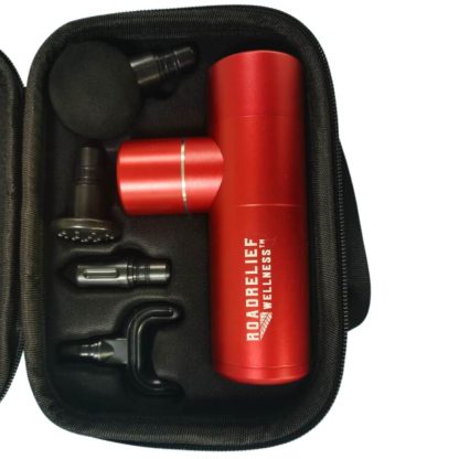 Road Relief Wellness™ Mini Luxury Travel Massage Gun Red 15