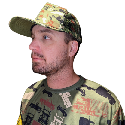 Road Relief Wellness Trucker Camo© Army Green Hat