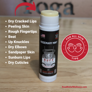 RUFF Relief Lips and Fingertips Crack Balm Rosemary Mint for Truck Drivers 1