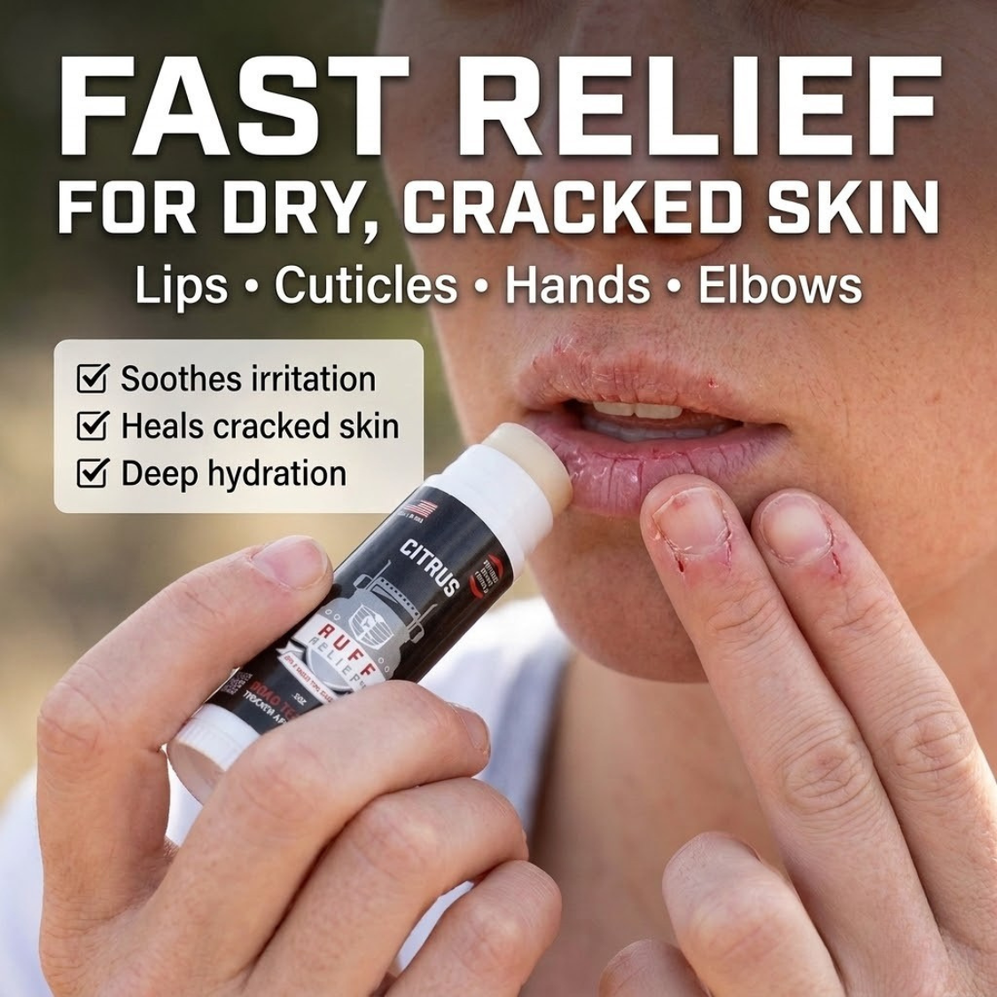 RUFF RELIEF Lips & Fingertips Crack Balm - Rosemary Mint - Image 14