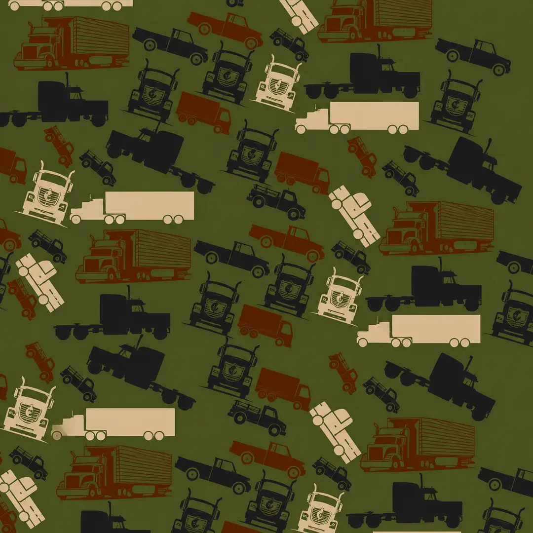 Trucker Camo© Army Green Men's Unisex Shirt - Image 2