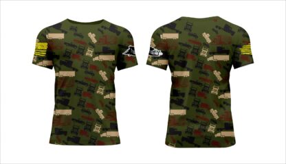 Trucker Camo® Army Green Men's Unisex Shirt - Image 3