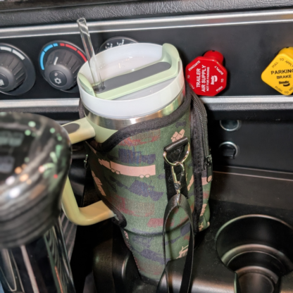 Mother Trucker Yoga 40 oz insulated tumbler with handle