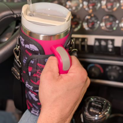 Mother Trucker Yoga 40 oz insulated tumbler with handle