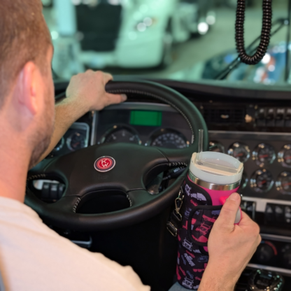 Mother Trucker Yoga 40 oz insulated tumbler with handle