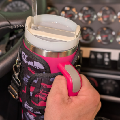 Mother Trucker Yoga 40 oz insulated tumbler with handle