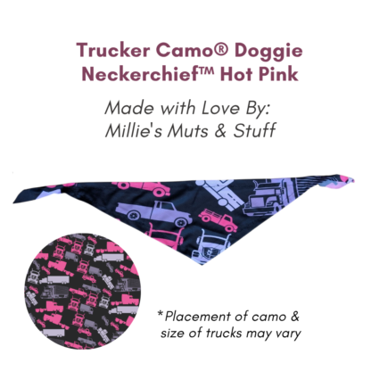 Trucker Camo® Doggie Neckerchief™ – Hot Pink by Millie’s Muts & Stuff - Image 5